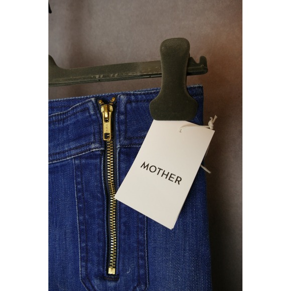 Mother RARE The Double Zip Pocket Flare Leg Jeans Womens‎ Size 28 Blue Denim - Picture 9 of 14